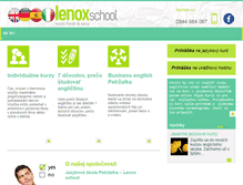 Tablet Screenshot of lenoxschool.sk